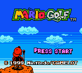 Mario Golf (USA) Title Screen